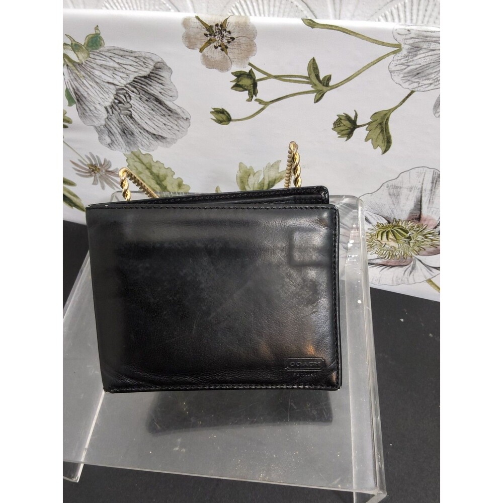 Coach Men's ID Billfold Leather Wallet - Black